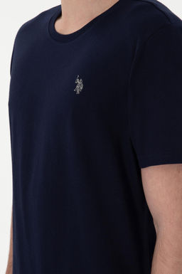 Erkek Regular Fit Bisiklet Yaka Lacivert Basic Ti__rt Sepette S_rpriz _ndirim - U.s. polo assn фото 7