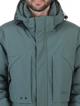 6963 GRAY/TURQUOISE Куртка мужская зимняя (200 гр. био-пух)