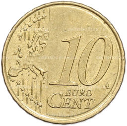 Монета 10 евроцентов 2009 года Испания