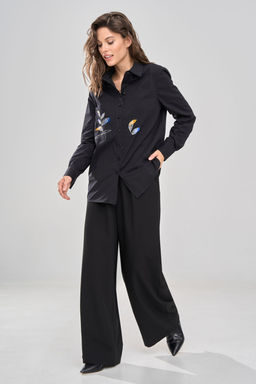 Блузка  1165/1 черный - Rinka фото 7