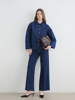 Джинсы женские высокая талия Wideleg Fit Y?ksek Bel Wideleg Fit Kad?n Jean Pantolon