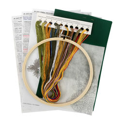 Набор для вышивания PANNA Живая картина JK-2257 Грибы. Лисички 20.5 х 20.5 см