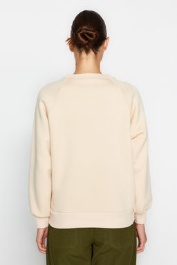 TRENDYOLMILLA Bordo Relaxed/Rahat Kal?p Basic Reglan Kol Bisiklet Yaka Orme Sweatshirt TWOAW24SW00104 фото 23