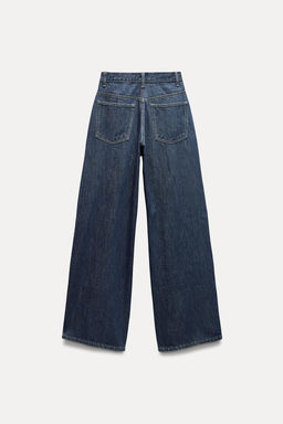 HIGH-WAIST TRF WIDE-LEG JEANS WITH CROSSOVER WAISTBAND - Zara фото 8