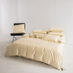 Комплект постельного белья Однотонный Сатин Элитный на резинке OCER010 180*200*30;160*200*30;140*200*30 Дуэт Семейный 4 Наволочки