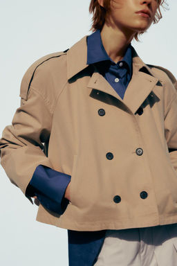 SHORT CAPE TRENCH COAT - Zara фото 7