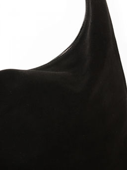 LACCOMA сумка АК3231-Ф-черный натуральная замша хлопок фото 5