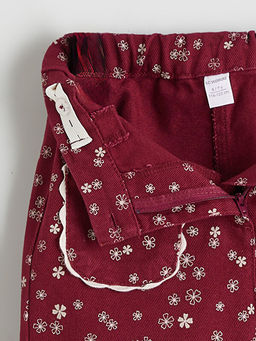 ?i?ek Bask?l? K?z ?ocuk Pantolon