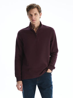 Dik Yaka Erkek Sweatshirt