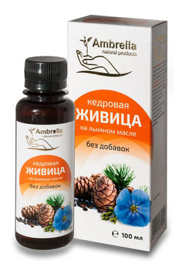 Живица кедровая на льняном масле без добавок, бут., 100 мл