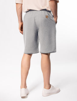 Шорты Vilatte тонкий футер с эластаном светло-серый меланж  фото 3