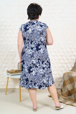 Сарафан женский, цвет синий белый