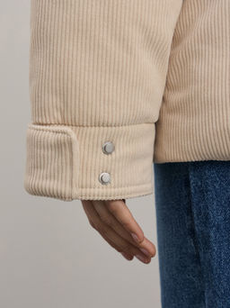 Куртка из вельветовой ткани со съемным воротником / Zarina  фото 10