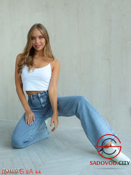 Женские широкие прямые джинсы - Bruno фото 3