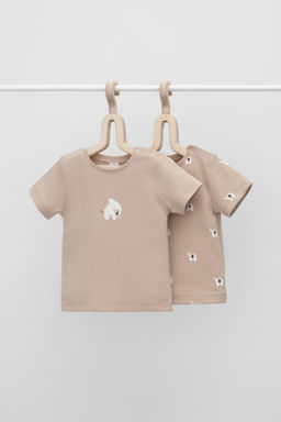 К 301156-2уп/темно-бежевый,мини слоники фуфайка яс - Crockid фото 6