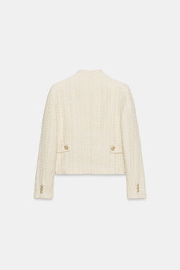 BLAZER ESTRUCTURA HOMBRERAS HILO METALIZADO / Crudo - Zara фото 7
