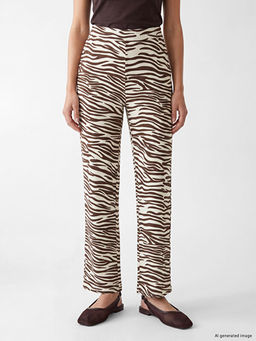 Beli Lastikli Leopar Desenli Kad?n Pantolon
