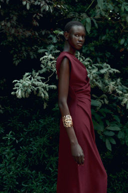 GOLD APPLIQUE MIDI DRESS - Zara фото 4