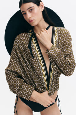 Blusa de viscosa con dise?o cruzado - H&m фото 2