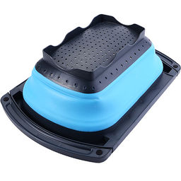 31488-2 Дуршлаг с выдвиж. ручками, СИНИЙ.MB (х12) - Mayer&boch фото 4