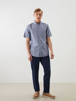 Regular Fit ?izgili Erkek G?mlek