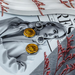 Серьги из муранского стекла METALLICA LS3552