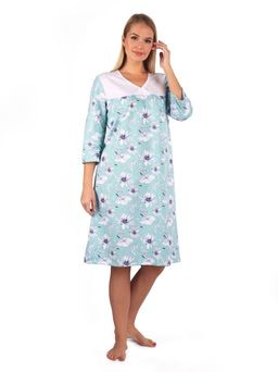 Ночная сорочка женская футер начёс "РАВШАНА" МЯТА