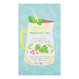 Набор кухонных полотенец Доляна Ароматный чай, 35х60см-4 шт, 100% хлопок, вафля 160 г/м2  фото 7