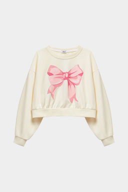 Свитшот укороченный с принтом бант - Mollis фото 5