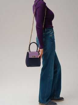 Сумка Deboro 30476 фиолетовый цветок