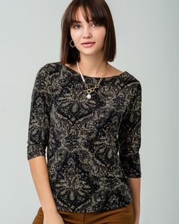 Лонгслив с вырезом лодочка 75.1.30 - Elena sorti фото 2