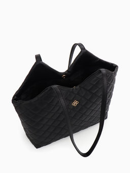 Сумка - шоппер женская на магните, 30×9×29 см, чёрная