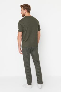 TRENDYOL MAN Lacivert Bask?l? Regular Fit Orme Pijama Tak?m? THMAW21PT0393 - Trendyolmilla фото 5