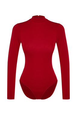 TRENDYOLMILLA Siyah Pamuklu Bal?kc? Yaka Uzun Kollu C?tc?tl? Orme Body THMAW23BD00033  фото 6