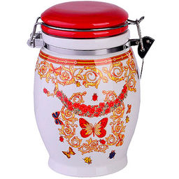 30774 Банка для сыпучих продуктов 930мл Романтика доломит LR (х24) "MAYER & BOCH"