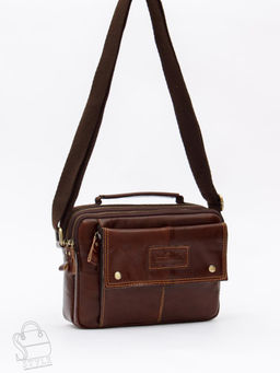 Сумка мужская кожаная 9129TR d.brown Tough Ruder  в Новосибирске