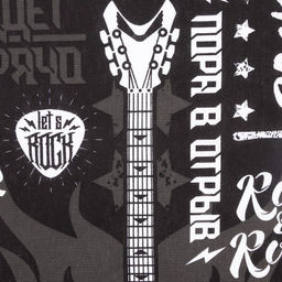 Набор кухонных полотенец Доляна Rock'n'roll 35х60см-4шт, 100% хл  фото 5