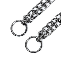 Ошейник - удавка металлический двухрядный, 45 см, толщина проволоки 2 мм, черный - Пижон фото 3