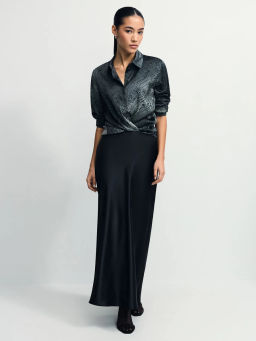 Атласная блузка с принтом / Zarina