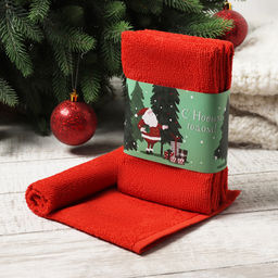 Набор махровых полотенец Этель. Новогодние подарки, 30?30 см - 3 шт., хлопок 100%