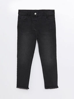 Beli Lastikli Basic K?z ?ocuk Jean Pantolon