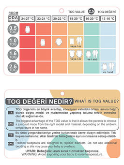 2.5 Tog Elyafl? K?z Bebek Uyku Tulumu