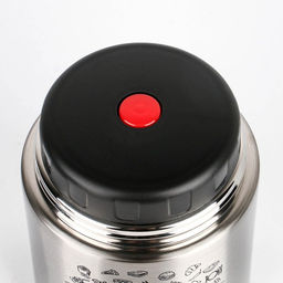 Термос для еды Мастер К Приятного аппетита, 800 мл, нержавеющая сталь, серебристый, чёрный  фото 6