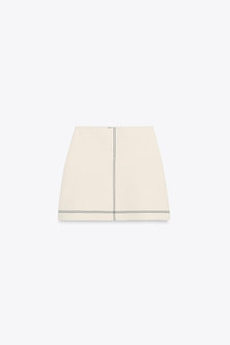 KNIT MINI SKIRT WITH PIPING - Zara фото 4
