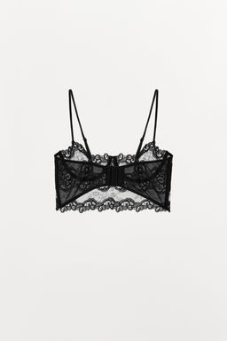 EMBROIDERED LACE UNDERWIRED BRALETTE - Zara фото 8