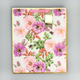 Пакет подарочный с шильдиком Нежные цветы, 30.5 х 25.4 х 12.7 см - Дарите счастье фото 6