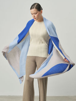 Палантин из кашемира 09043 лунный