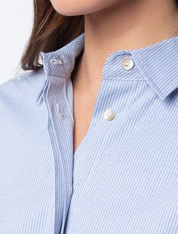 VILATTE / Прямая блузка из хлопка с добавлением ПЭ  фото 2