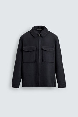 REGULAR FIT WOOL OVERSHIRT