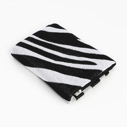 Полотенце махровое Этель "Zebra" чёрный, 70х130 см, 100% хлопок, 420 г/м²